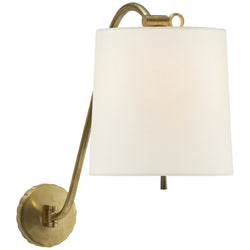 Barbara Barry UNDERSTUDY SCONCE IN SOFT BRASS with Linen Shade