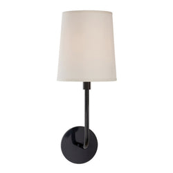 Barbara Barry Go Lightly Sconce in Charcoal with Silk Shade