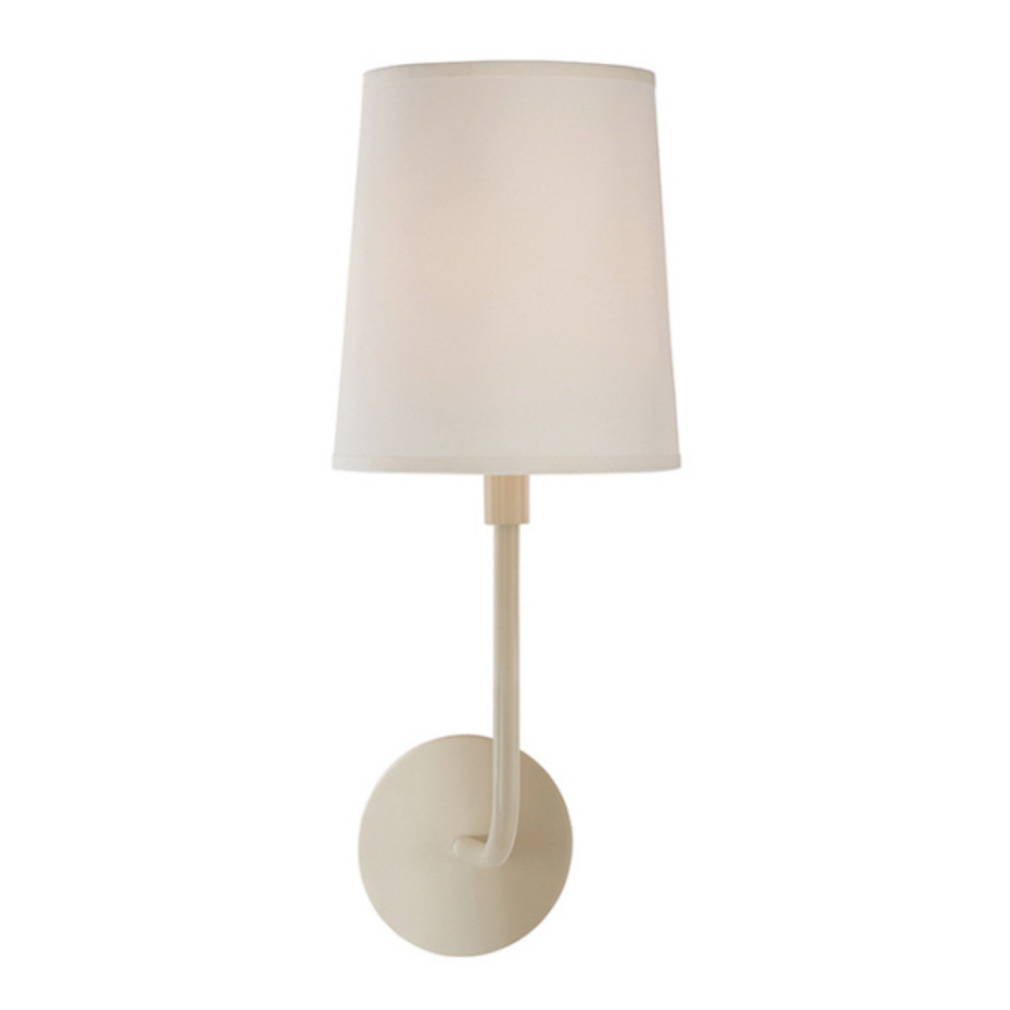 Barbara Barry Go Lightly Sconce in China White with Silk Shade