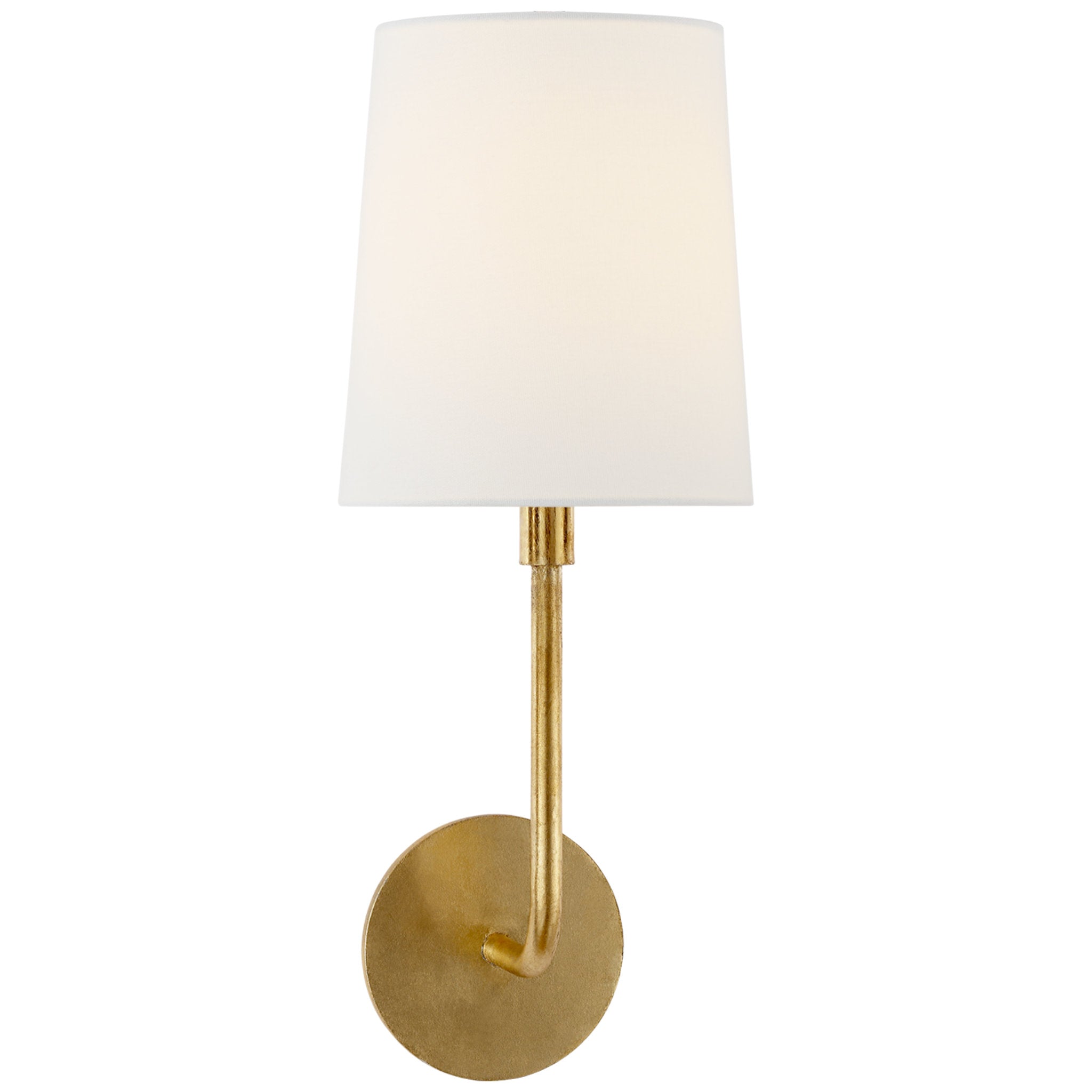 Barbara Barry Go Lightly Sconce in Gilded with Linen Shade