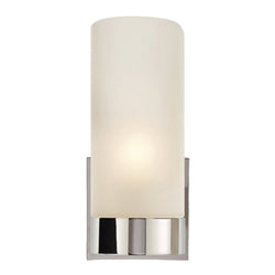 Barbara Barry Urbane Sconce in Polished Nickel with Frosted Glass
