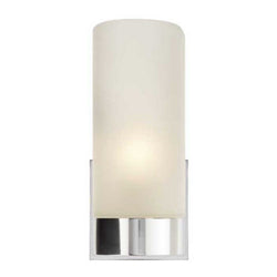 Barbara Barry Urbane Sconce in Soft Silver with Frosted Glass
