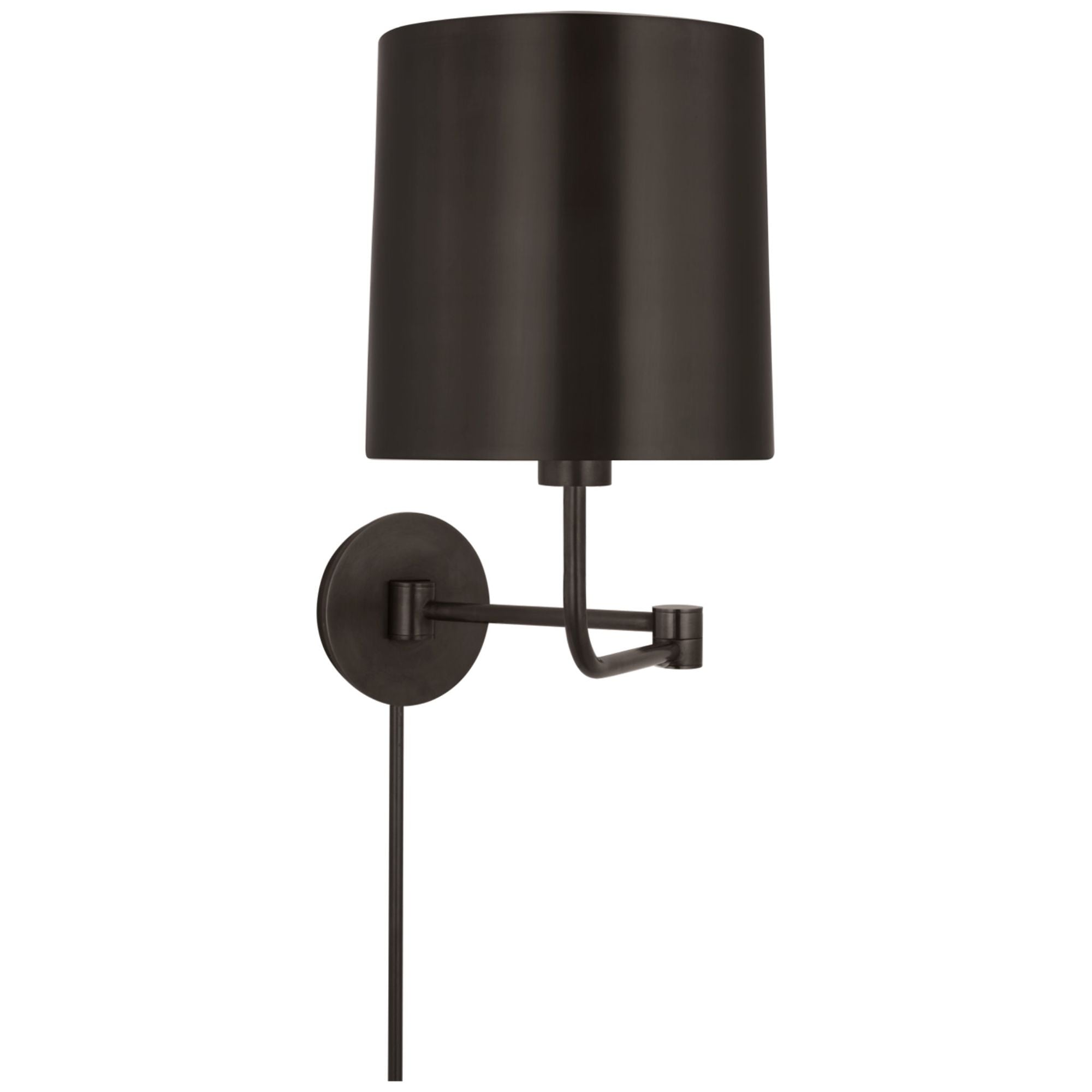 Barbara Barry Go Lightly Swing Arm Wall Light in Bronze with Bronze Shade
