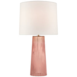 Barbara Barry Danube Medium Table Lamp in Rosewater with Linen Shade