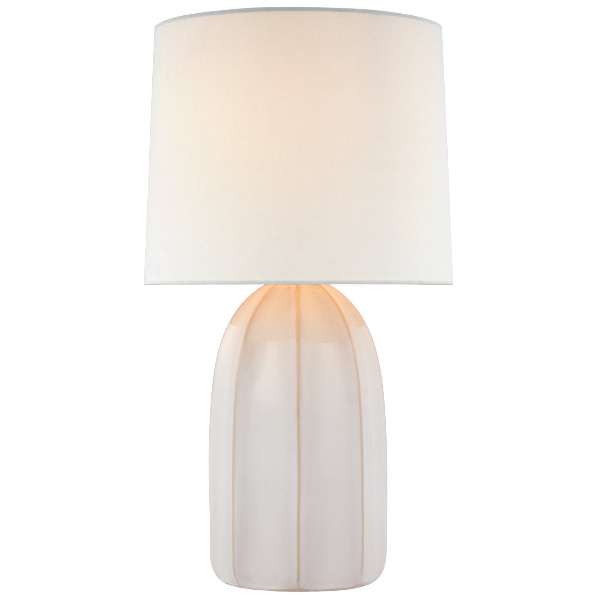 Barbara Barry Melanie Large Table Lamp in Ivory with Linen Shade