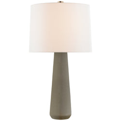 Barbara Barry Athens Large Table Lamp in Shellish Gray with Linen Shade