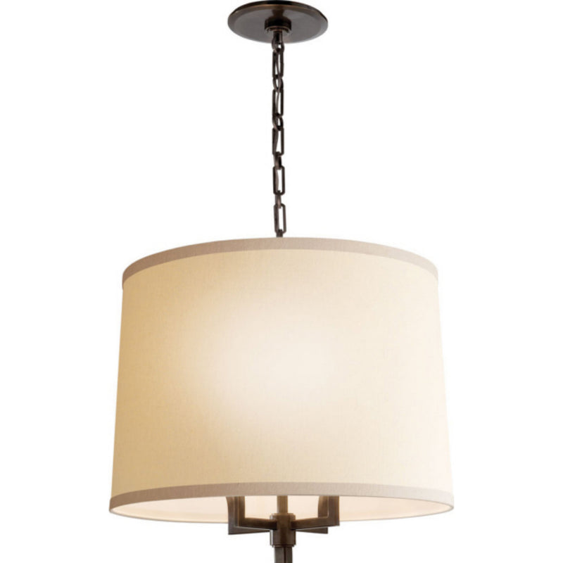 Barbara Barry Westport Large Hanging Shade in Bronze with Linen Shade
