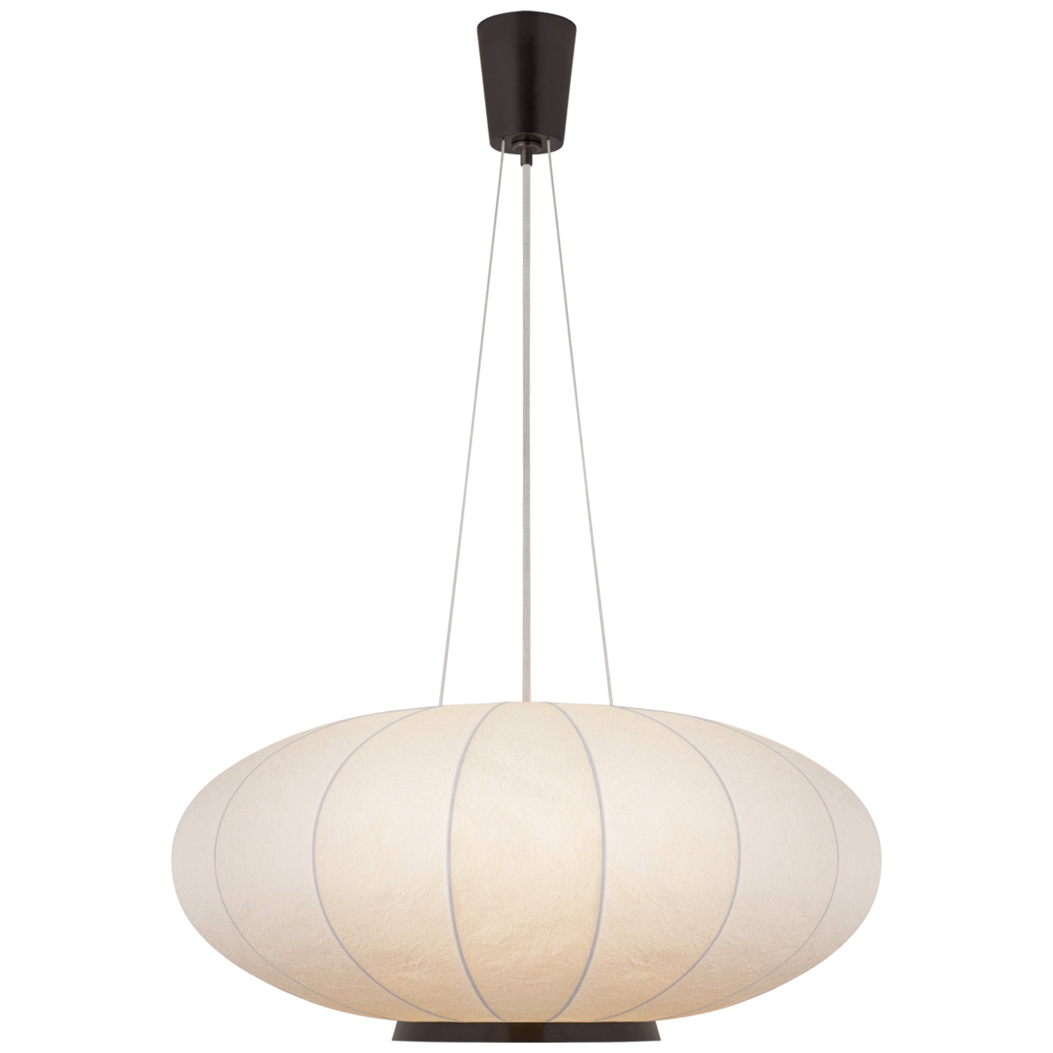 Barbara Barry Paper Moon Large Hanging Shade in Bronze with Rice Paper Shade