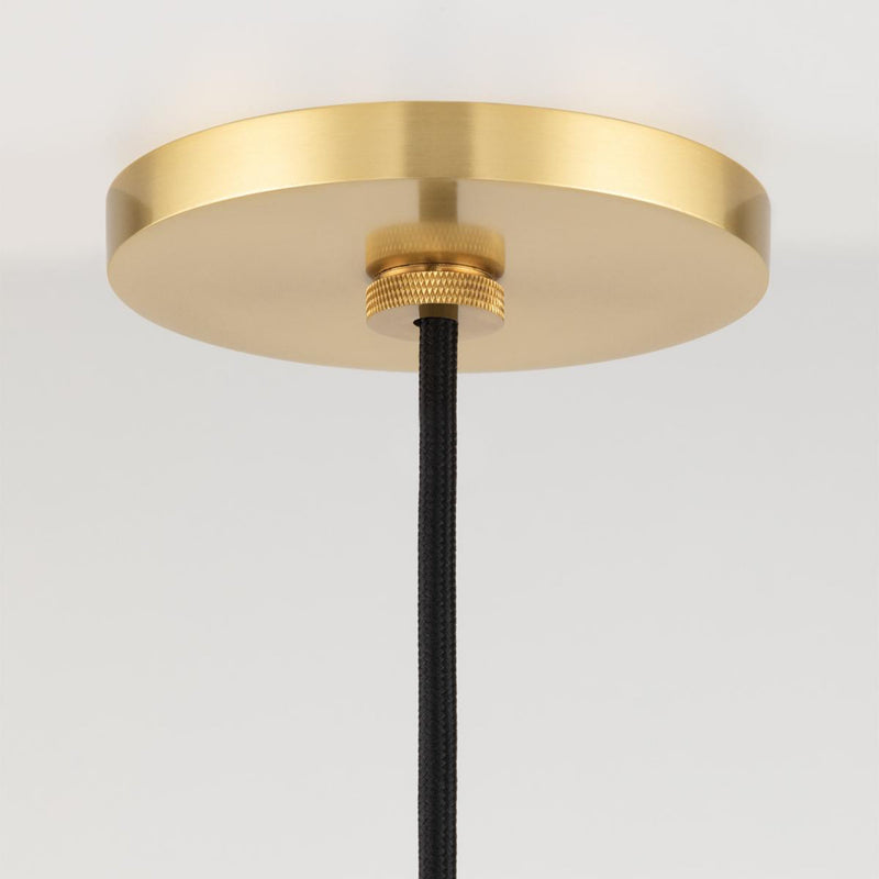 Stella 6 Light Chandelier in Aged Brass