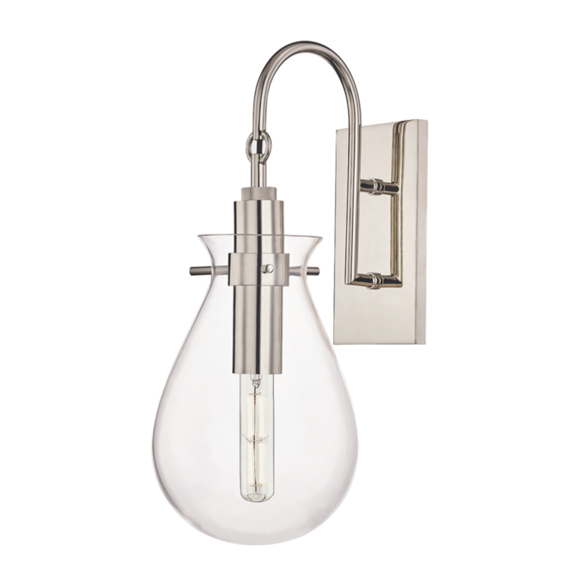 Ivy 1-Light Wall Sconce in  Polished Nickel by  Becki Owens 7.5L x 7.5W x 18H