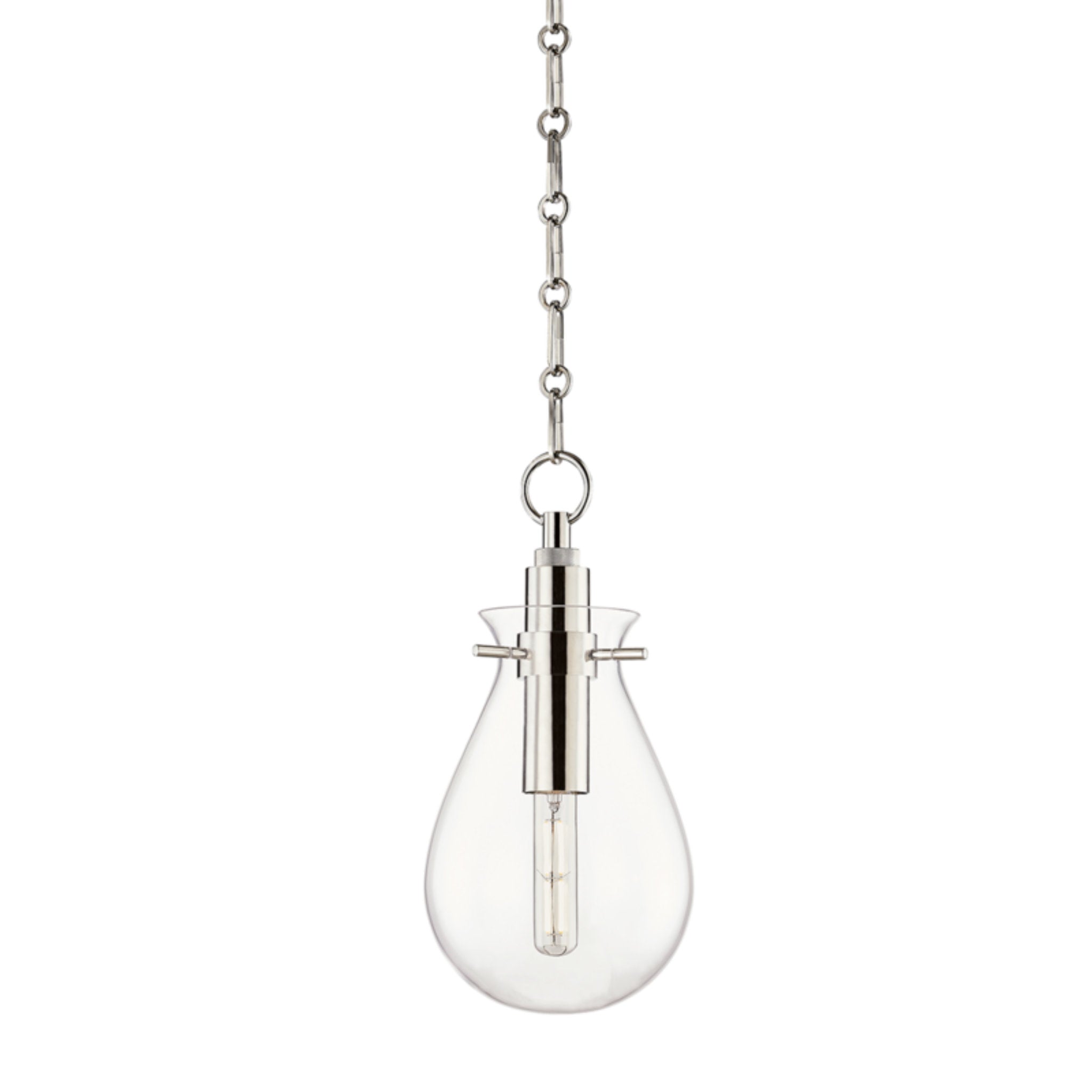 Ivy 1 Light Pendant in Polished Nickel by Becki Owens