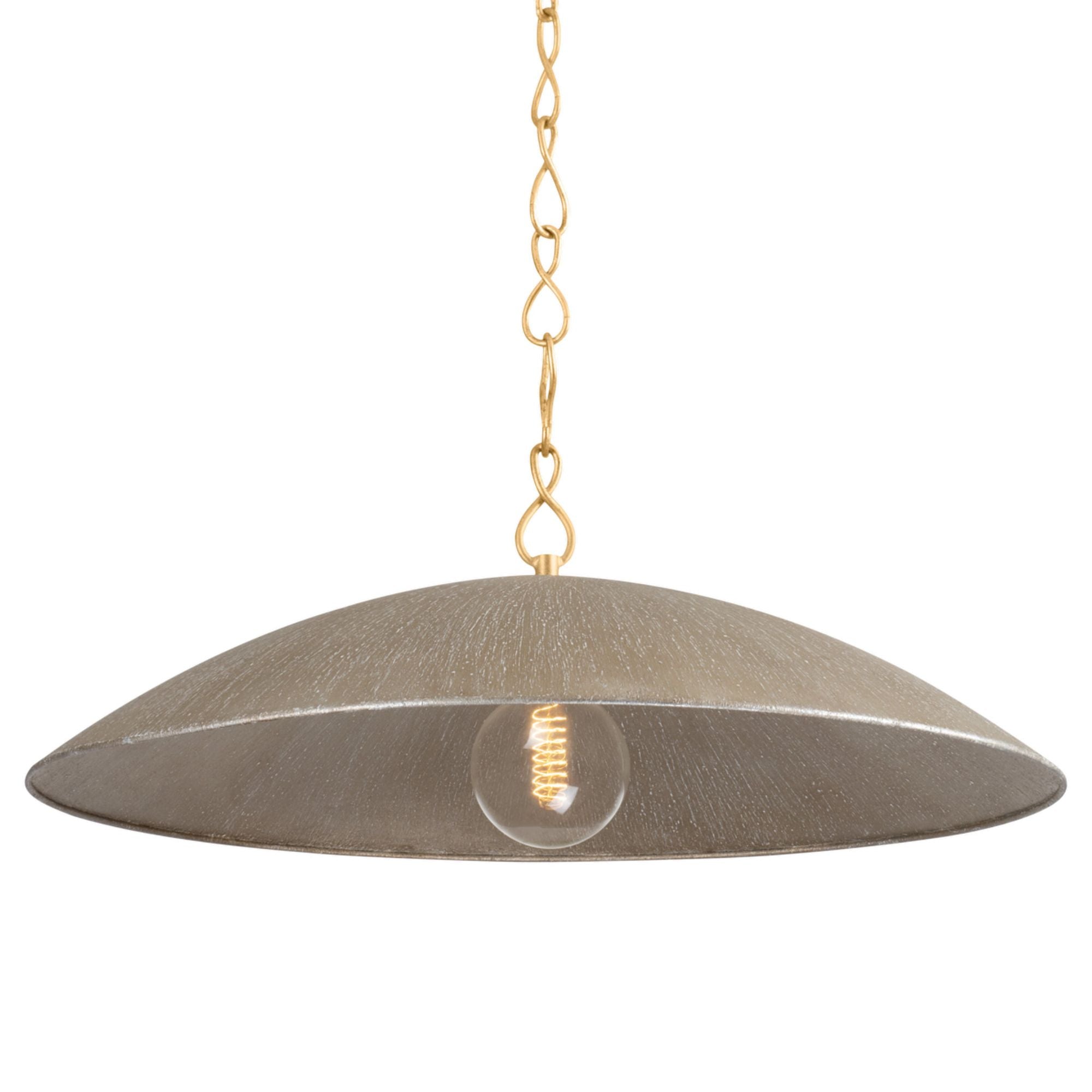 Eve 1-Light Pendant in  Vintage Gold Leaf/ Textured Warm Silver Leaf by  Becki Owens 32L x 32W x 12.75H