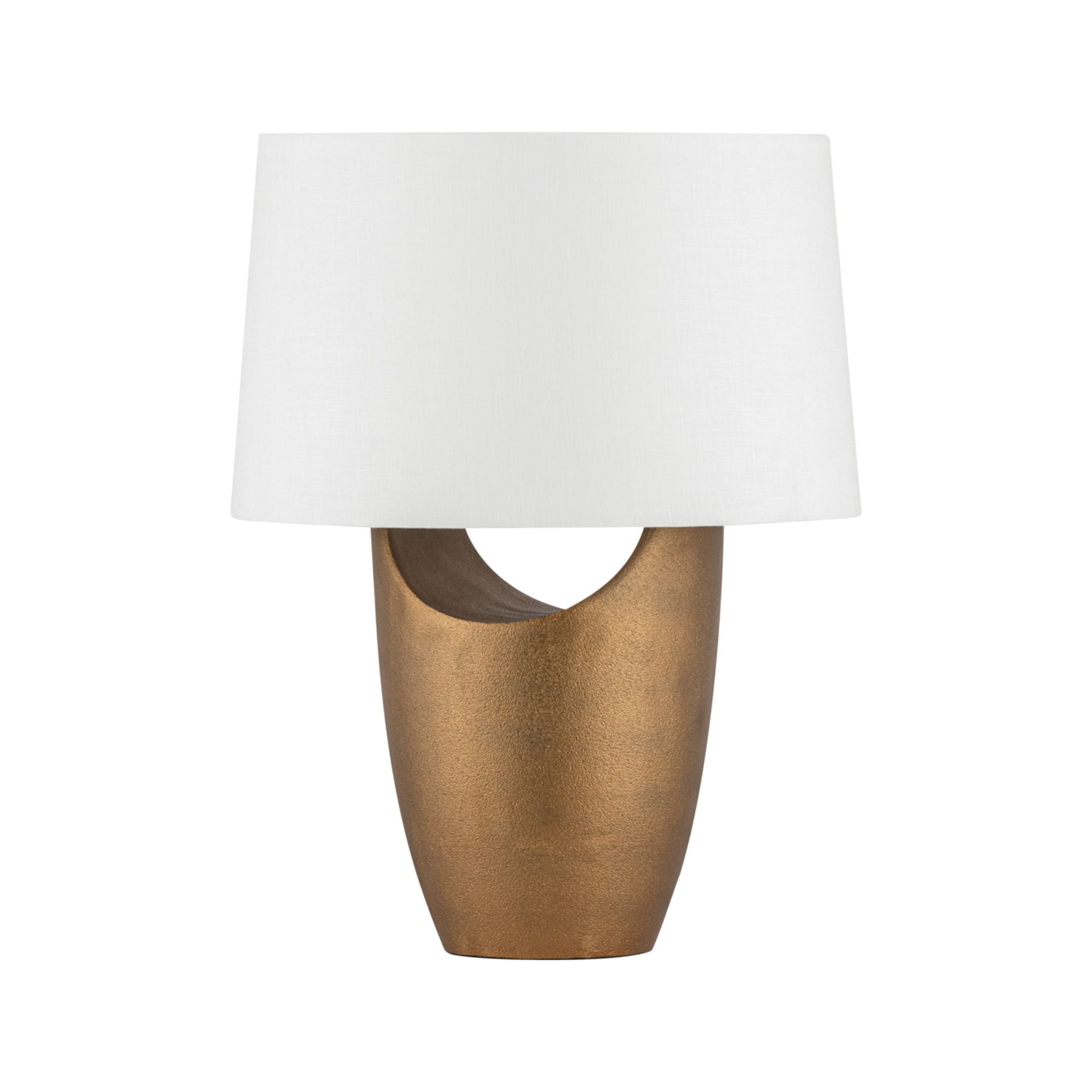 Kamay 2 Light Table Lamp in Aged Brass by Becki Owens