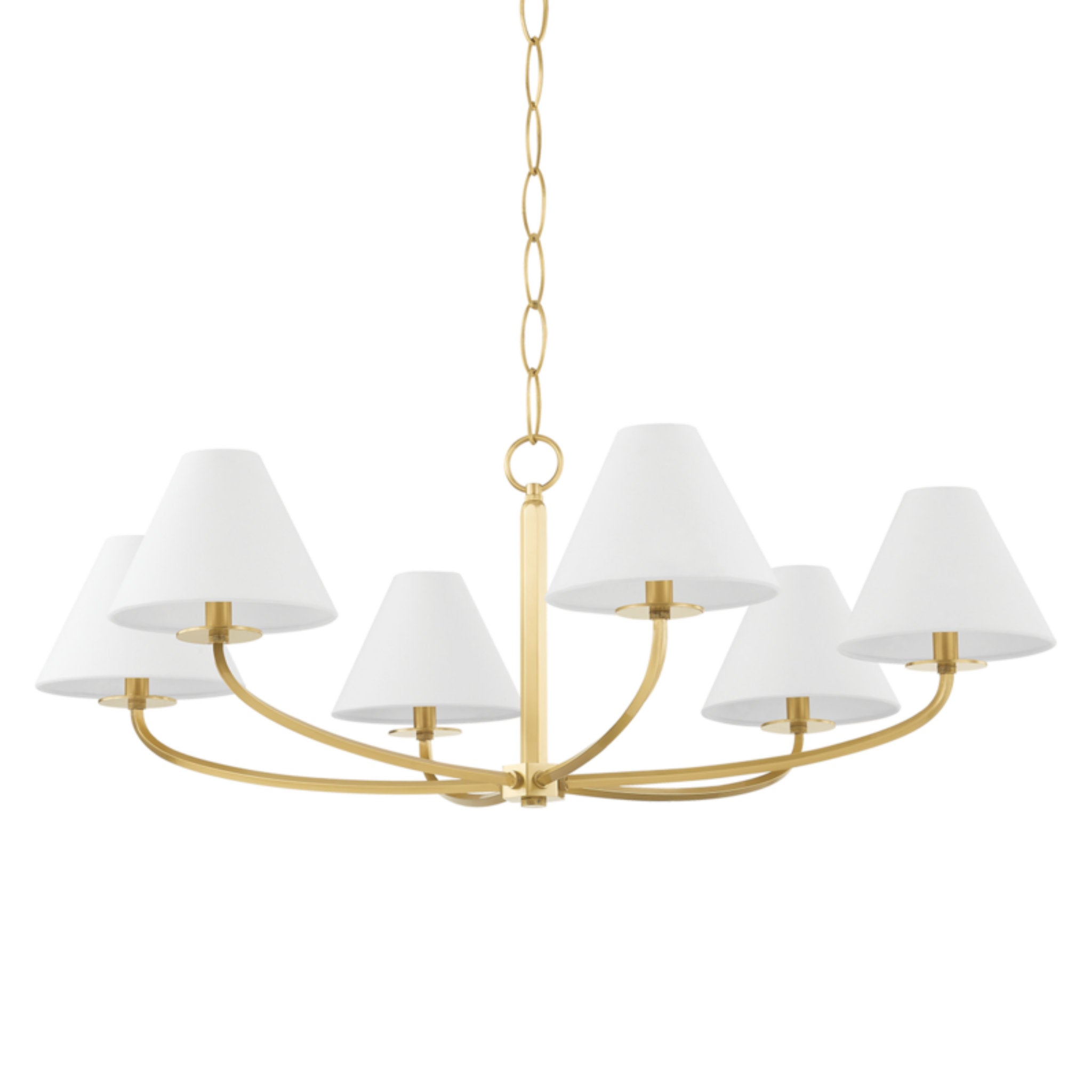 Stacey 6-Light Chandelier in  Aged Brass by  Becki Owens 40.25L x 40.25W x 14.5H