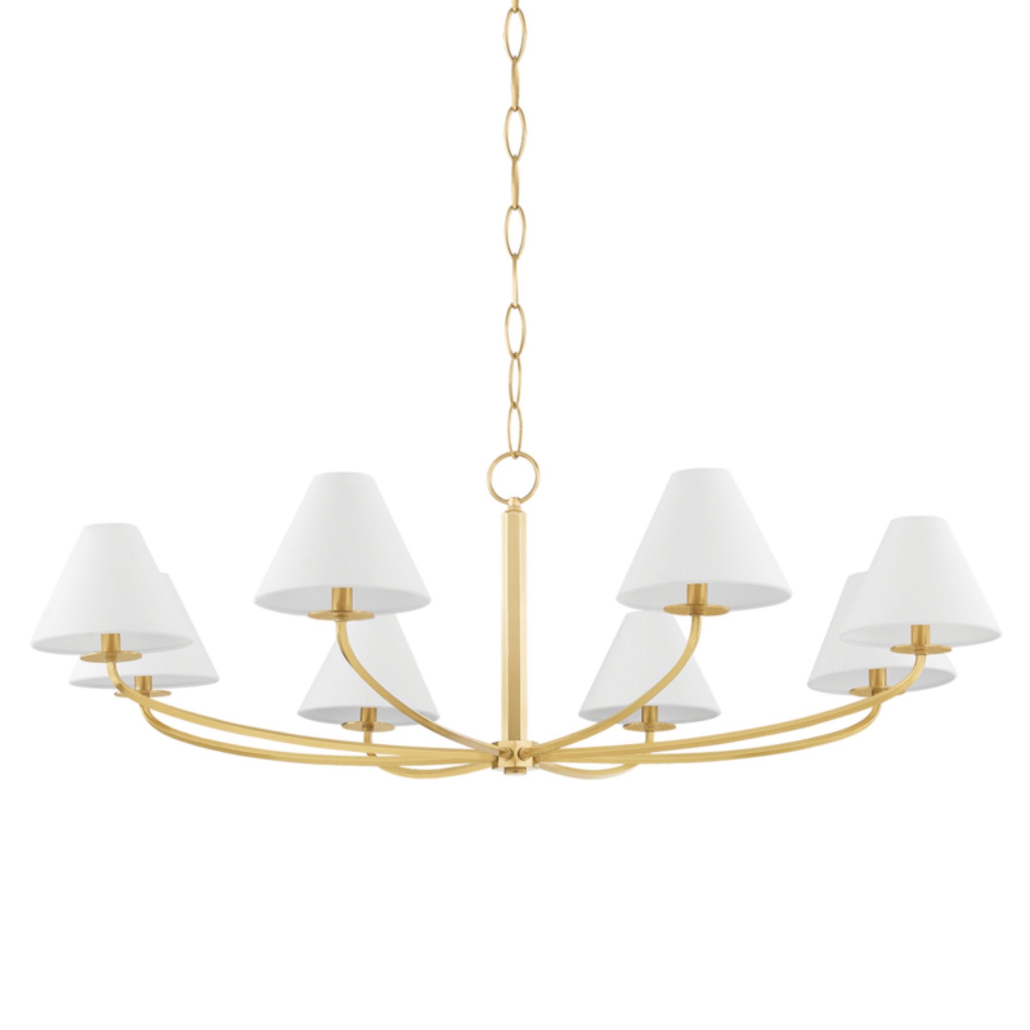 Stacey 8-Light Chandelier in  Aged Brass by  Becki Owens 52.25L x 52.25W x 17H