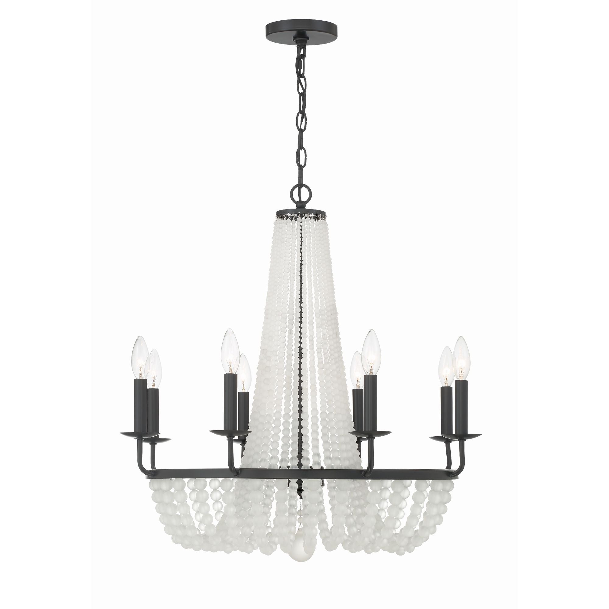 Bella 26'' Matte Black Chandelier Black 26"W x 26"H x 26"D