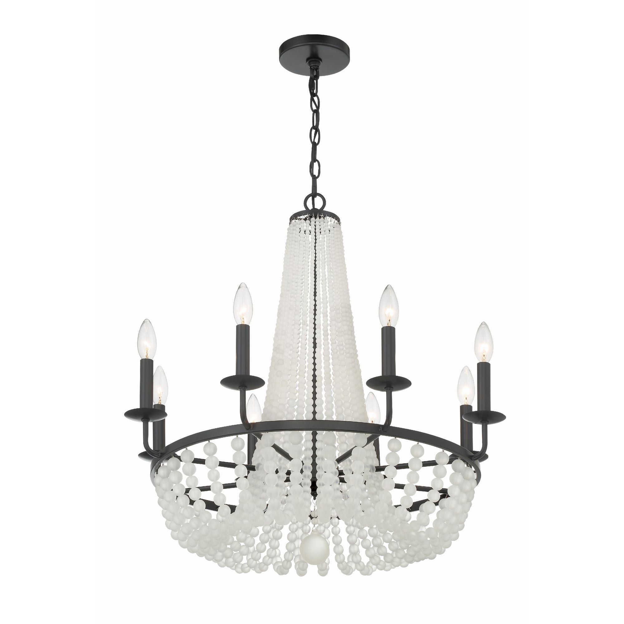 Bella 26'' Matte Black Chandelier Black 26"W x 26"H x 26"D