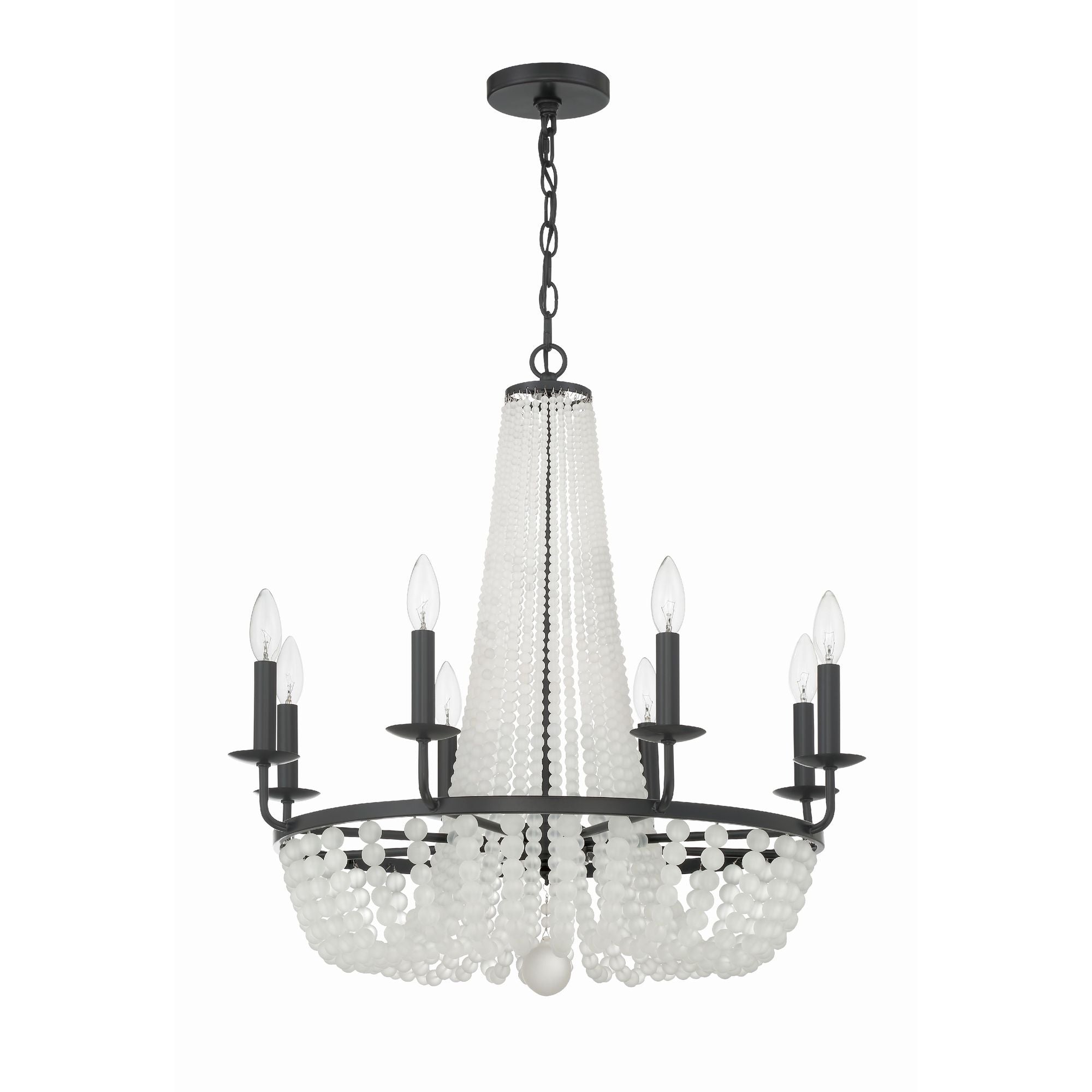 Bella 26'' Matte Black Chandelier Black 26"W x 26"H x 26"D