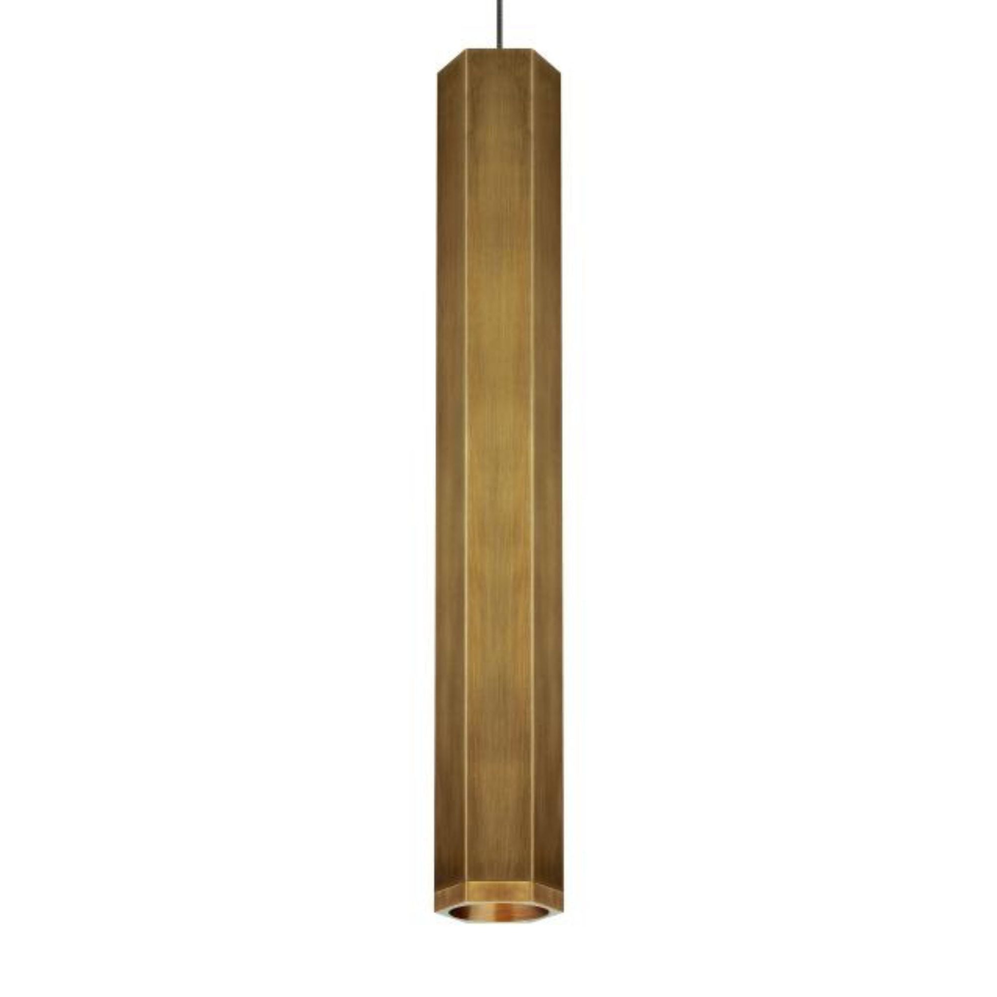 Blok Large Pendant FreeJack 1-Light Aged Brass/Aged Brass by Sean Lavin