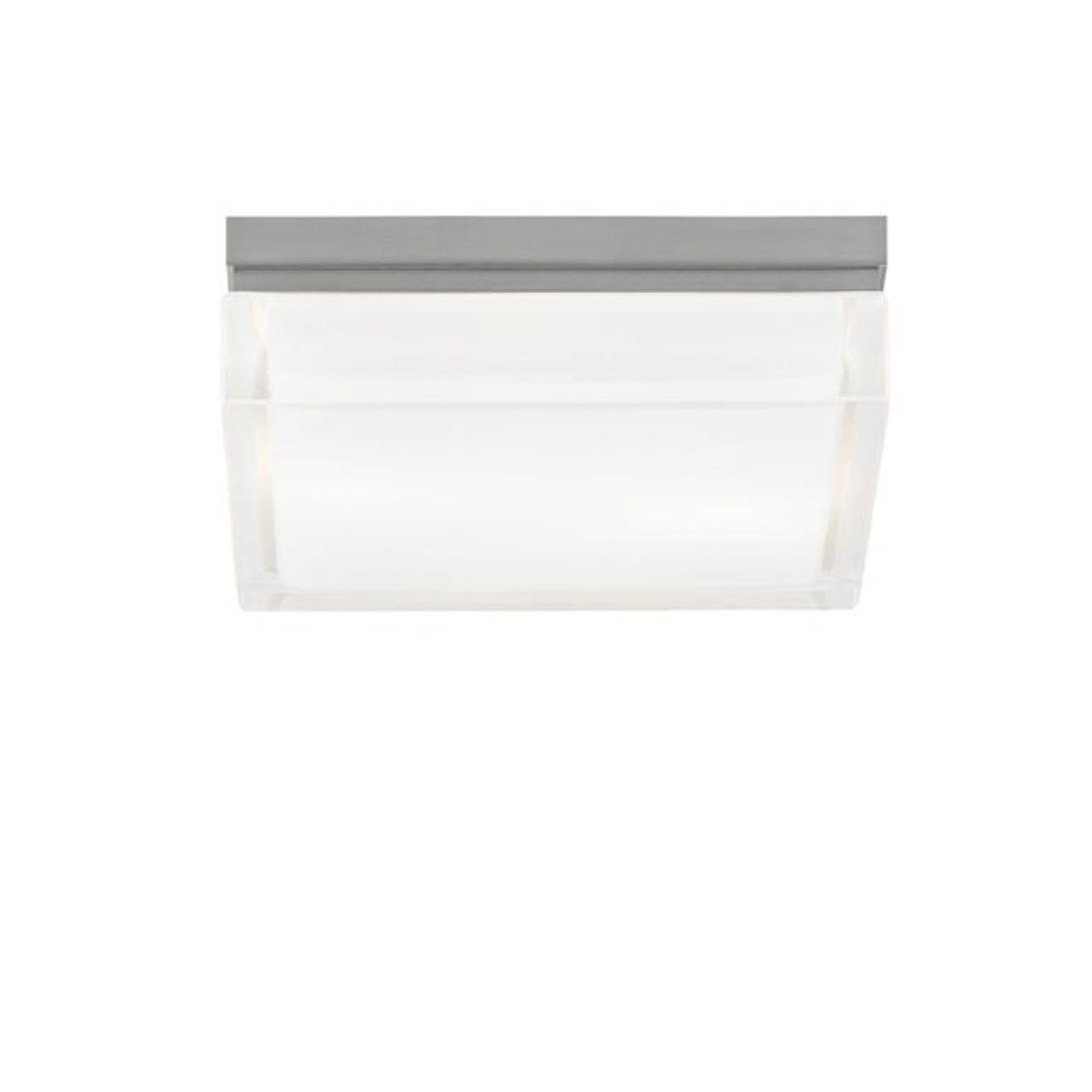 Boxie Large Flush Mount Flush & Semi-Flush Mount, Wall Collection 1-Light LED 2700K Satin Nickel by Sean Lavin
