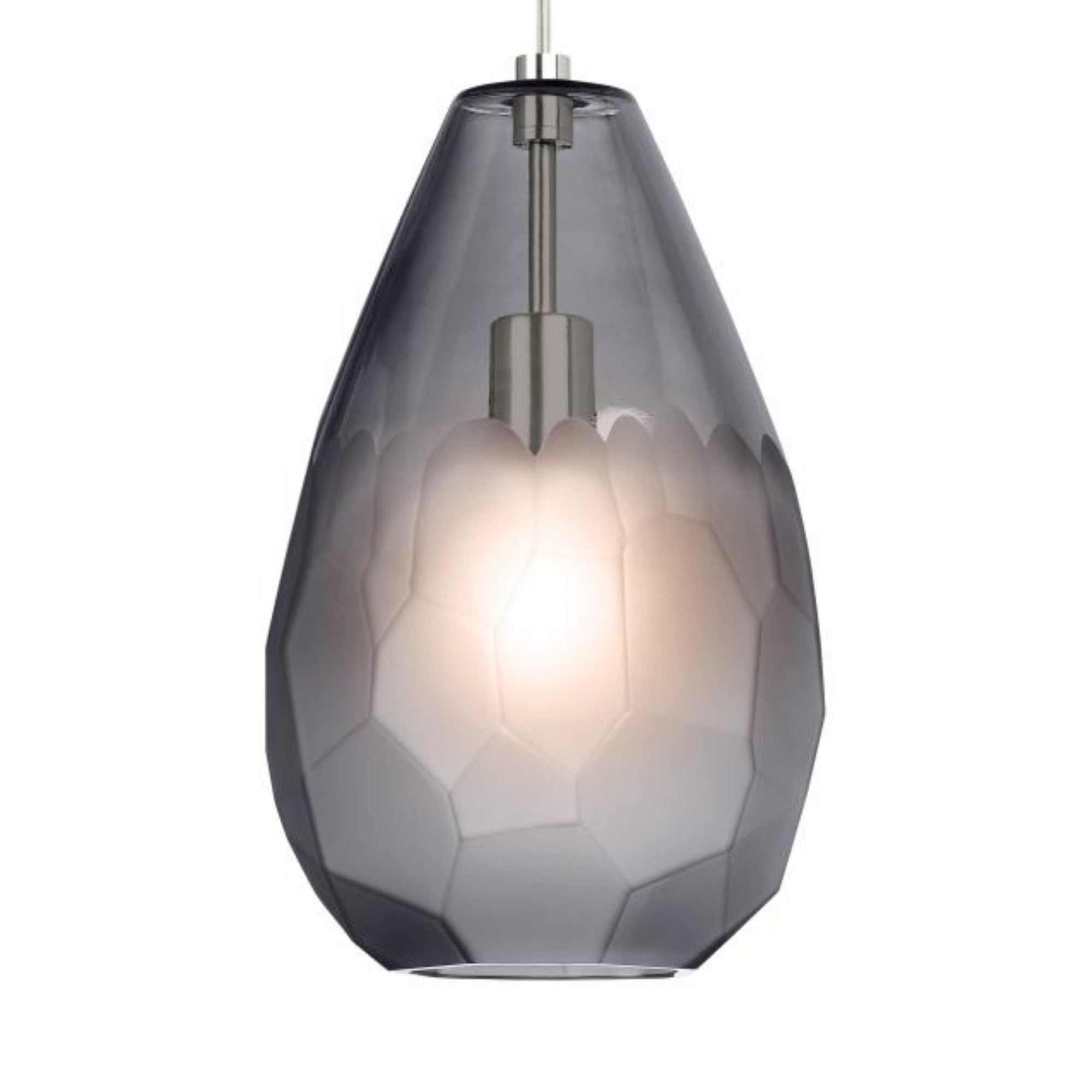Briolette Grande Pendant Line-Voltage Pendants/Suspension 1-Light Satin Nickel by Sean Lavin