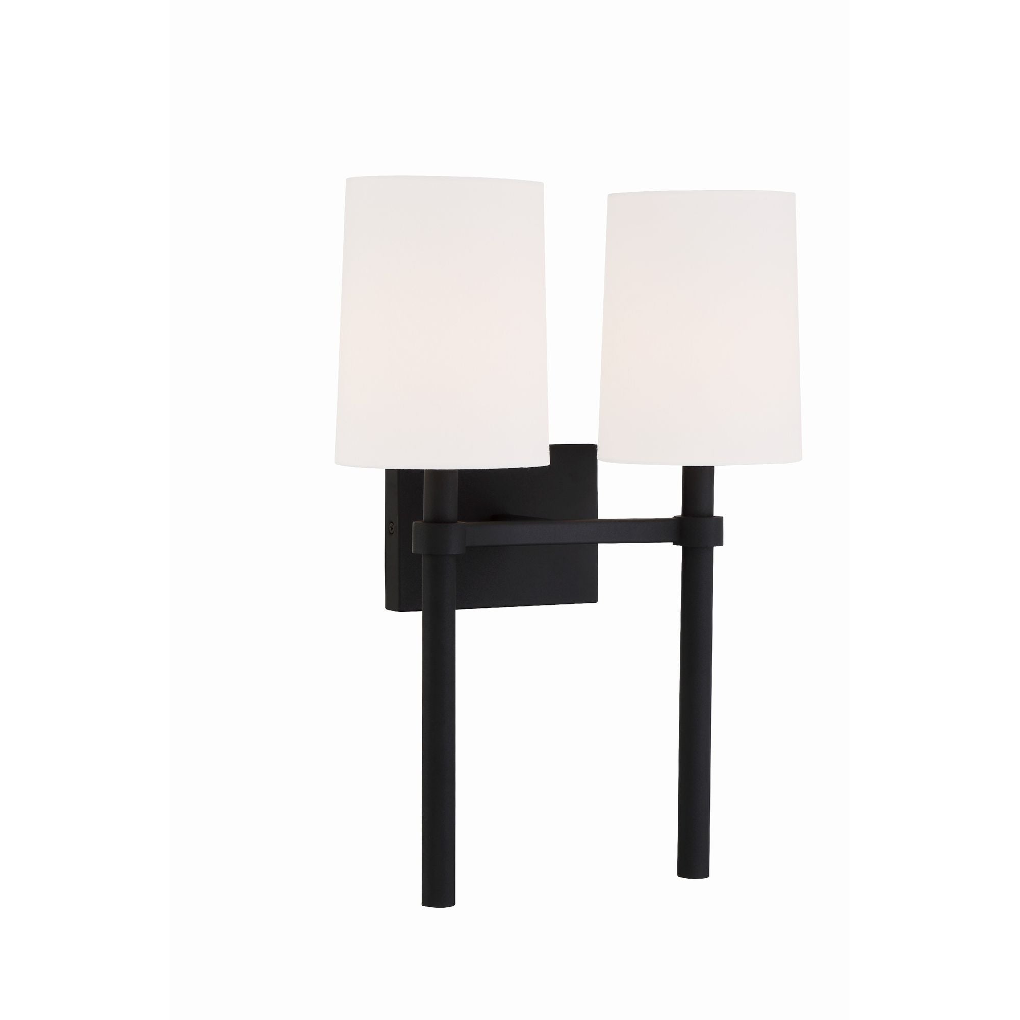 Bromley 2 Light Black Forged Wall Mount
