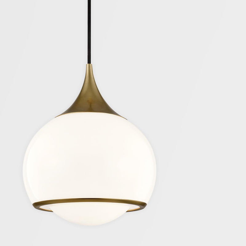 Reese 1 Light Pendant in Aged Brass