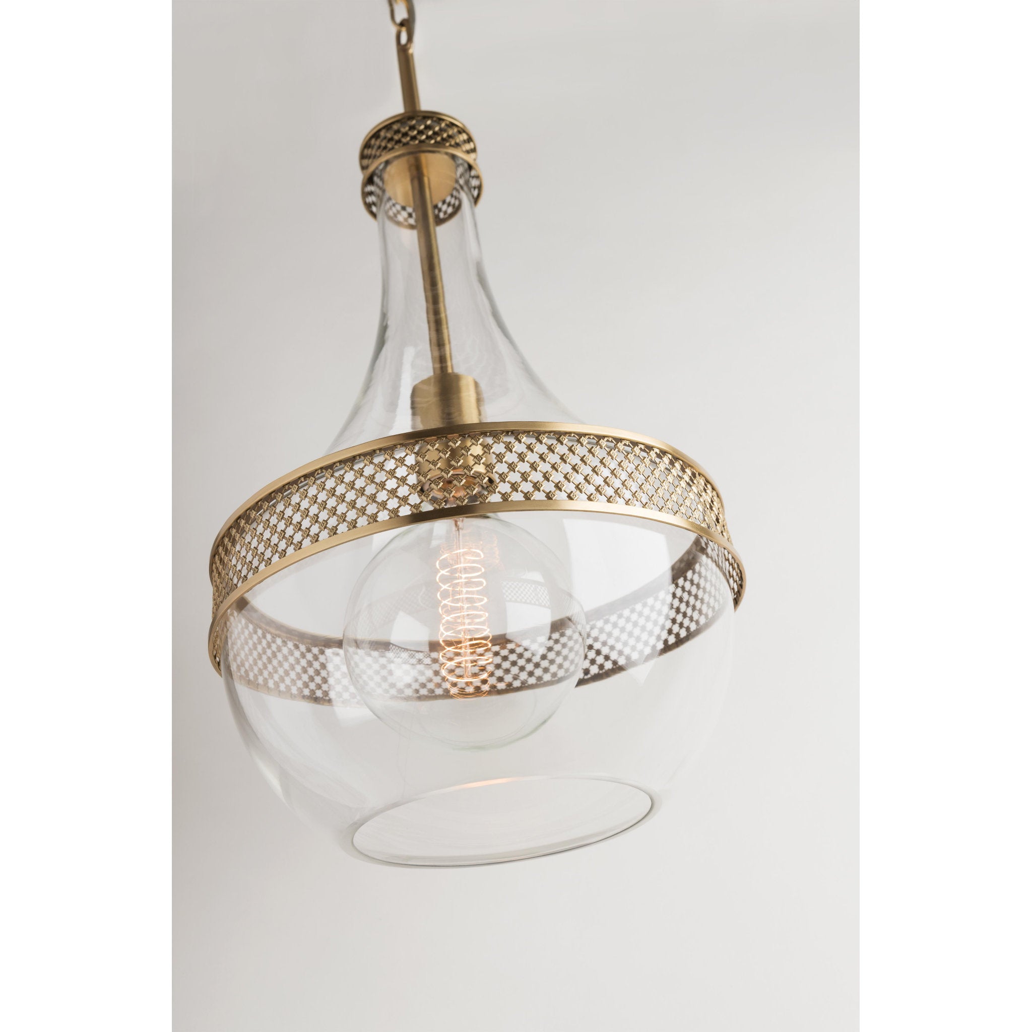 Hagen 1-Light Pendant in  Polished Nickel 17.5L x 17.5W x 32H