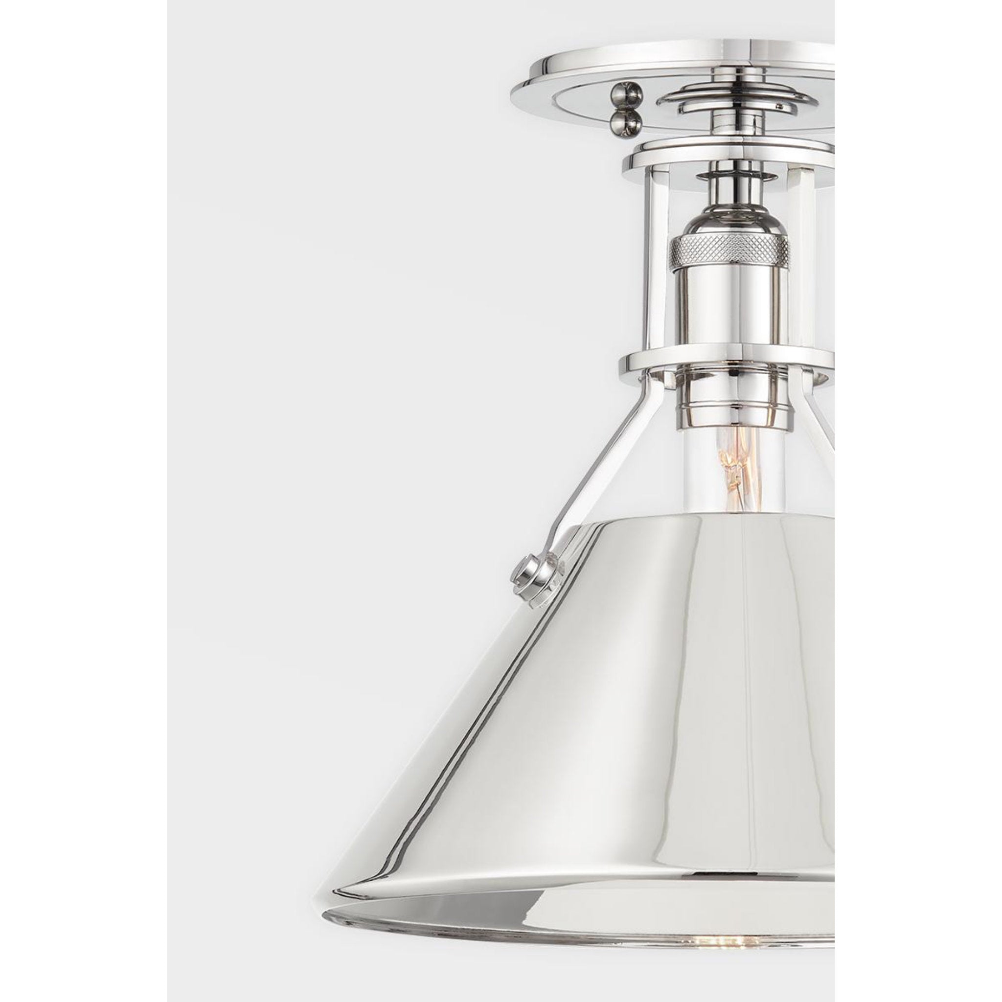 Metal No.2 1 Light Wall Sconce in Polished Nickel by Mark D. Sikes