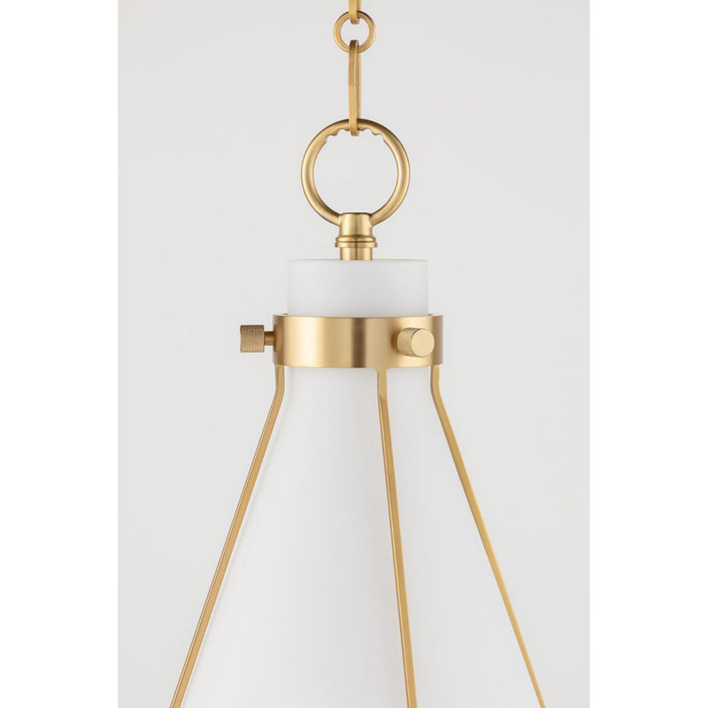 Eldridge 1 Light Pendant in Polished Nickel