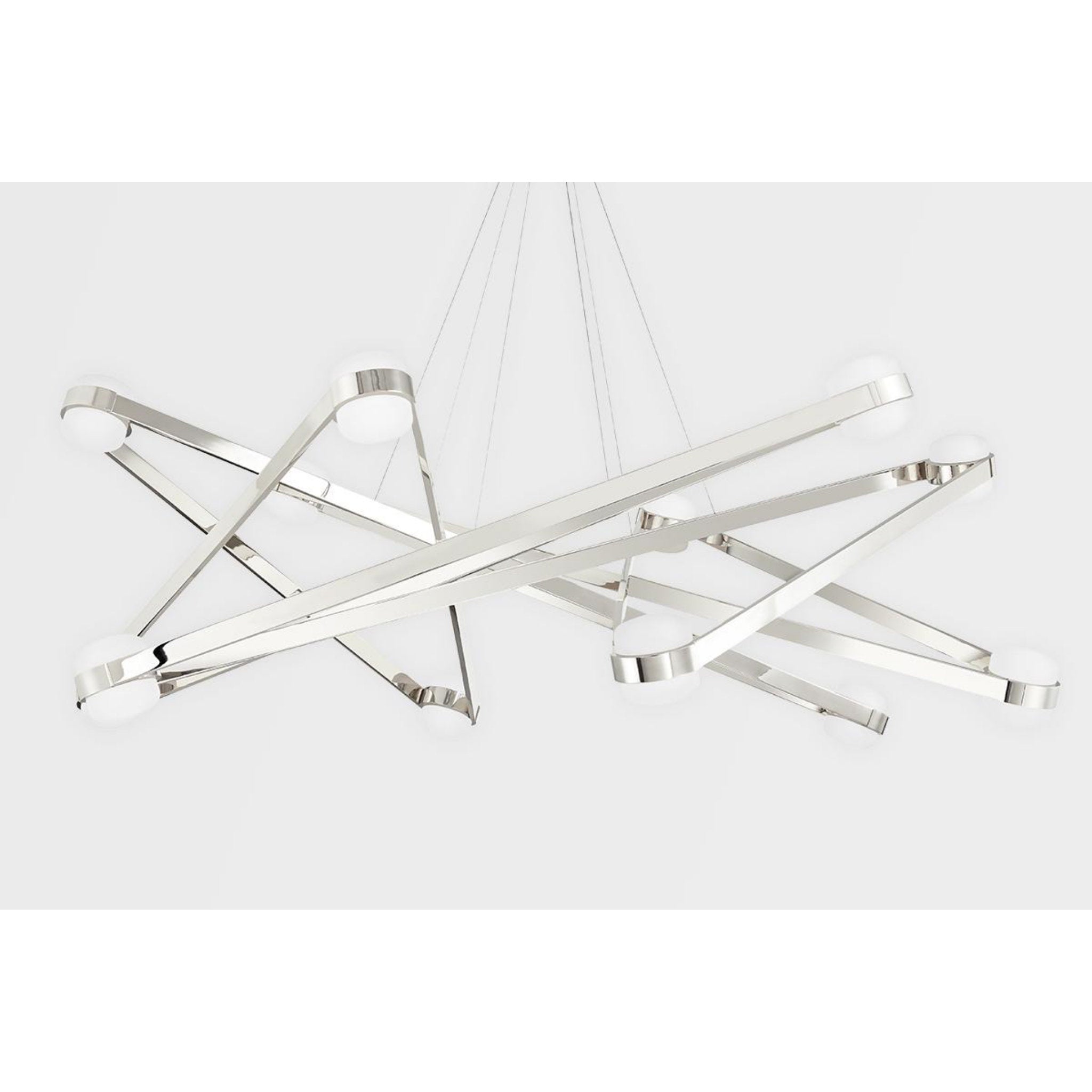 Orbit 6-Light Chandelier in  Aged Brass 38L x 38W x 13.75H