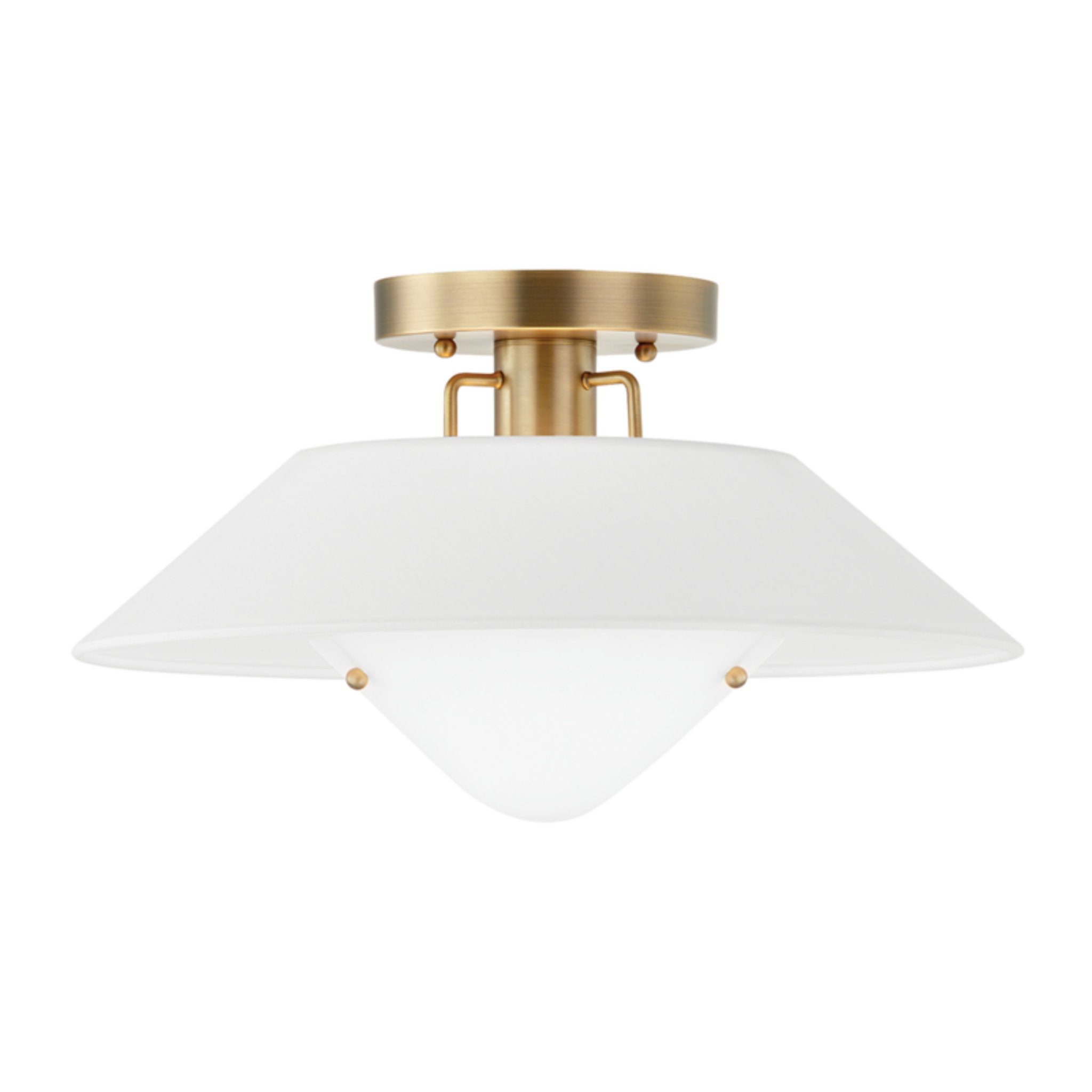 Otto Flush Mount 1-Light LED in  Patina Brass 16L x 16W x 9.5H