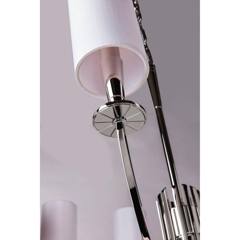 Mason 8 Light Chandelier in Polished Nickel