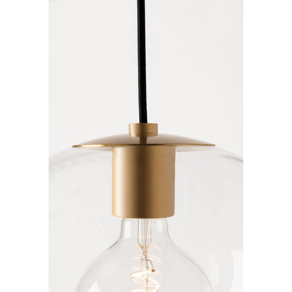 Margot 1 Light Pendant in Aged Brass – Foundry Lighting