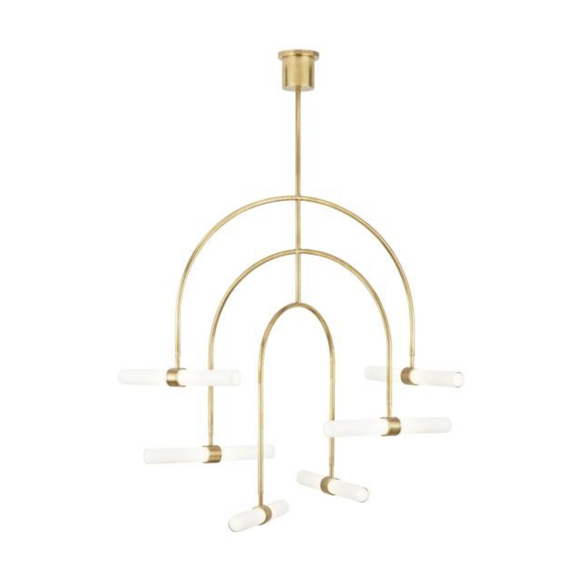 Calumn 6-Light Chandelier Chandeliers 6-Light LED 3000K Natural Brass by Sean Lavin