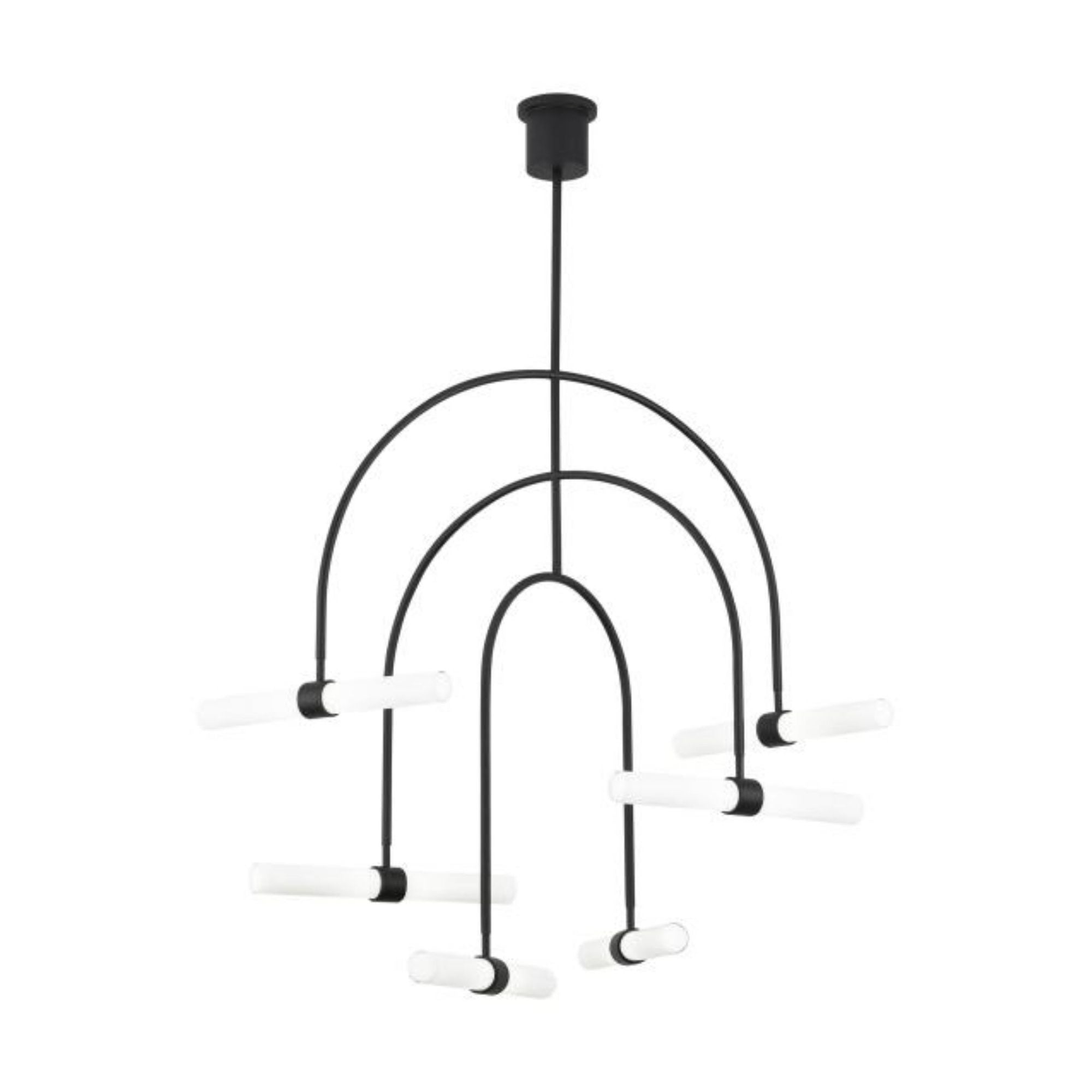 Calumn 6-Light Chandelier Chandeliers 6-Light LED 3000K Nightshade Black by Sean Lavin