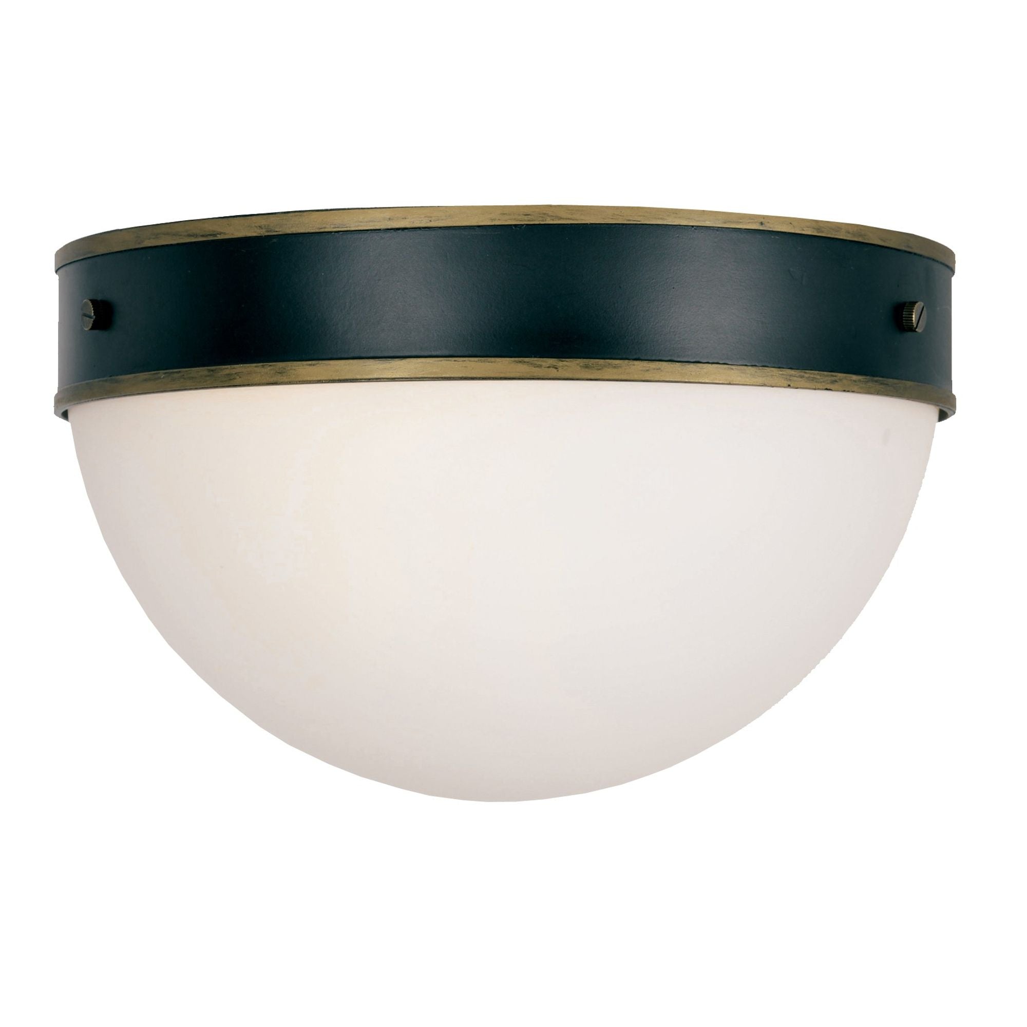 Brian Patrick Flynn for Crystorama Capsule 2 Light Matte Black + Textured Gold Outdoor Ceiling Mount