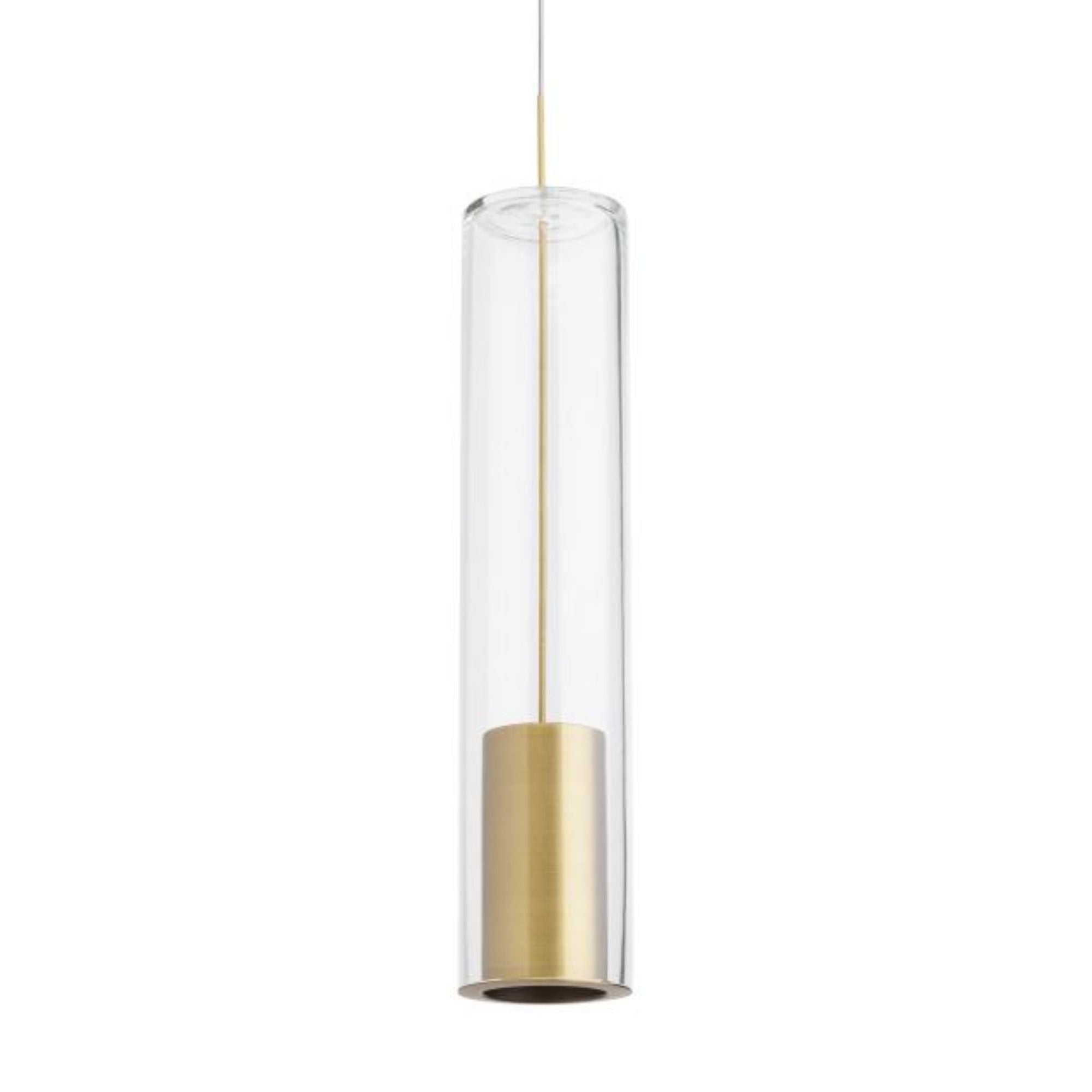 Captra Pendant FreeJack 1-Light Aged Brass by Sean Lavin