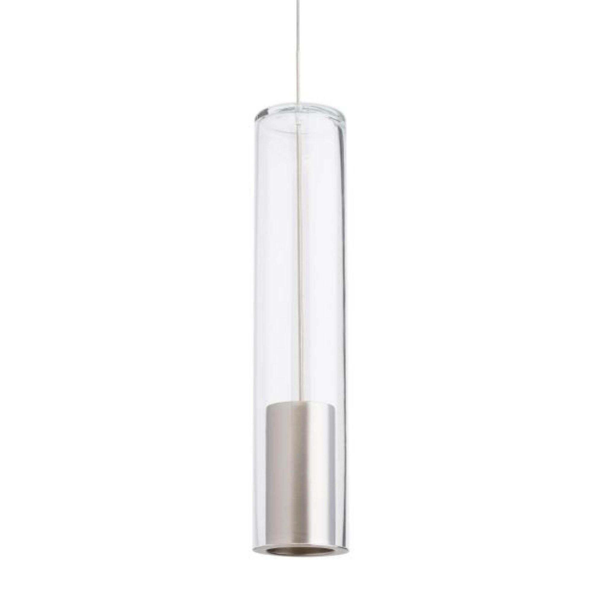 Captra Pendant FreeJack 1-Light Satin Nickel by Sean Lavin