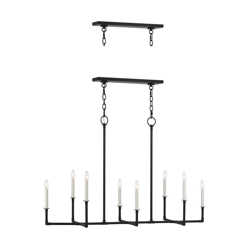 Generation Lighting CC1368AI Chapman & Myers Bayview 8 Light Chandelier in Aged Iron