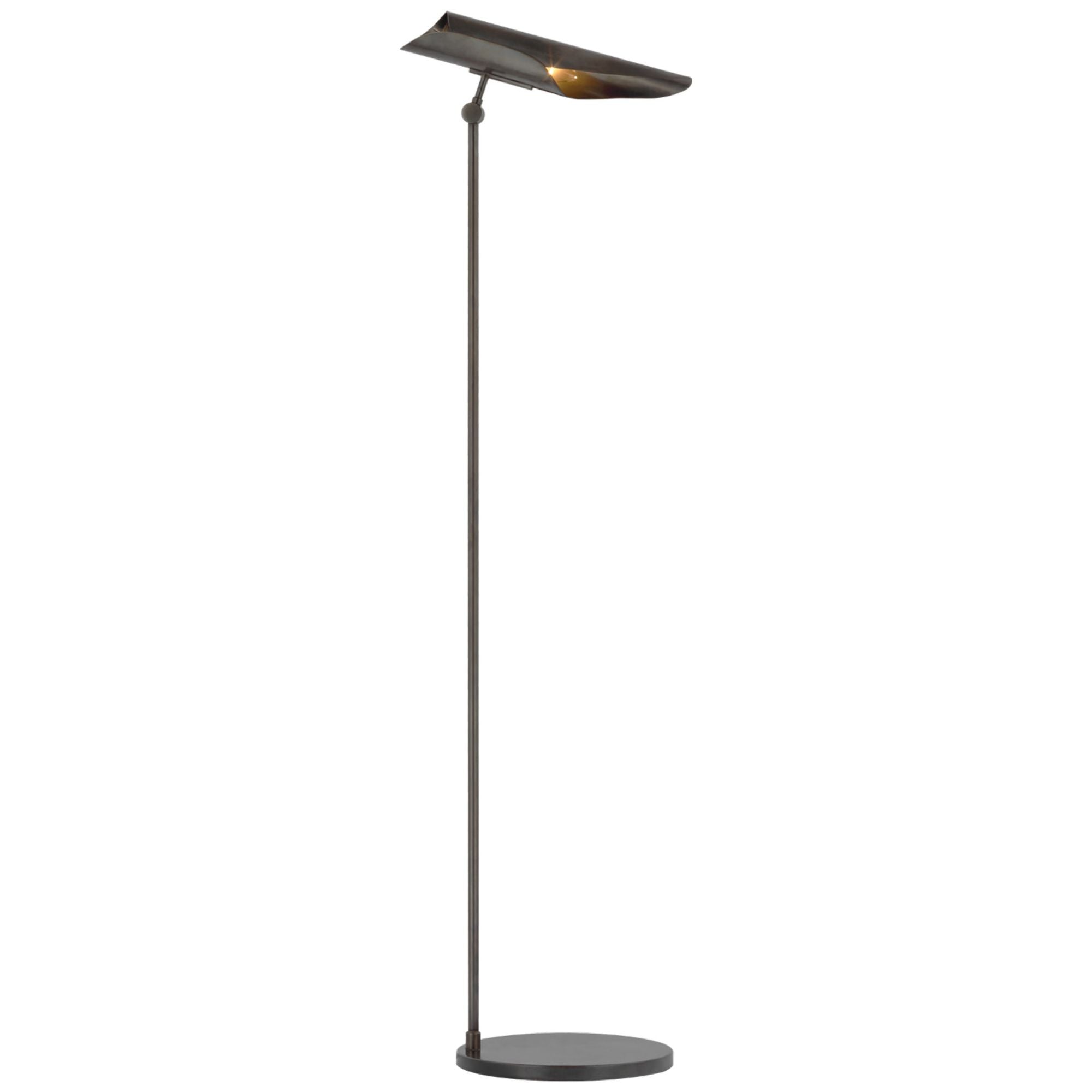 Champalimaud Flore Floor Lamp in Gun Metal W10" x H48.5" - 49.25"