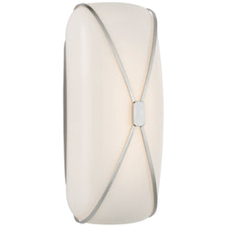 Champalimaud Fondant 13" Linear Bath Sconce in Polished Nickel with White Glass