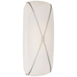 Champalimaud Fondant 24" Linear Bath Sconce in Polished Nickel with White Glass