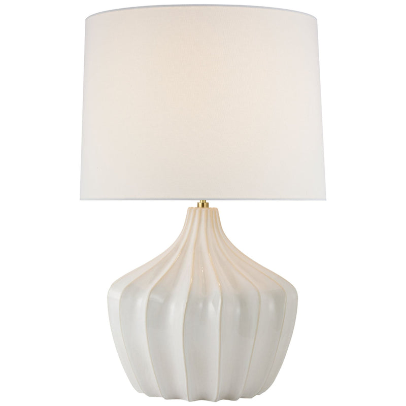 Champalimaud Sur Large Table Lamp in Washed Ivory with Linen Shade