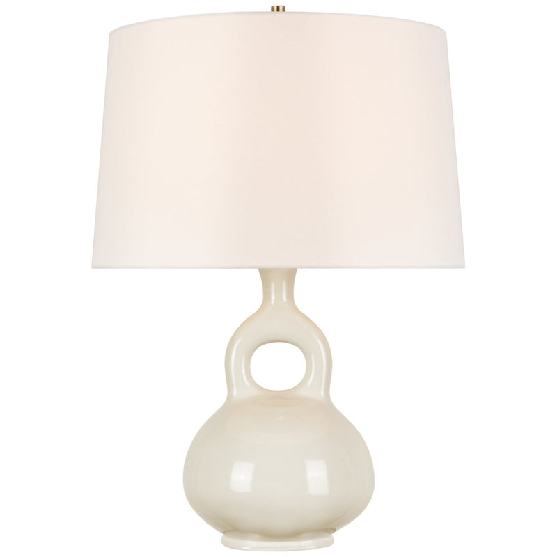 Champalimaud Lamu Large Table Lamp in Ivory with Linen Shade