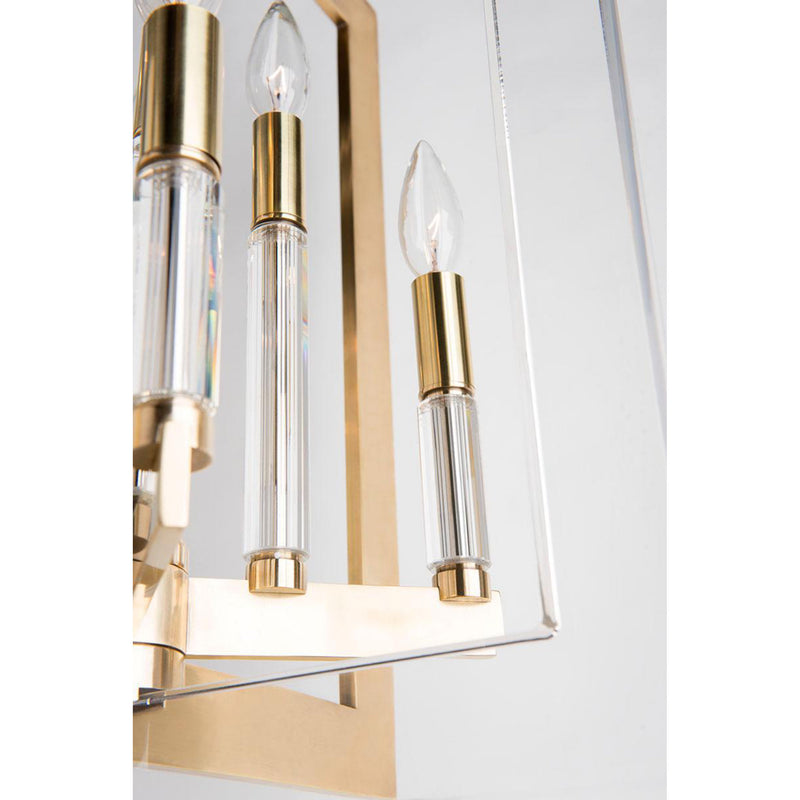 Wellington 8 Light Chandelier in Aged Brass