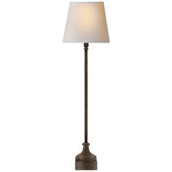 Chapman & Myers Cawdor Buffet Lamp in Aged Iron with Natural Paper Shade