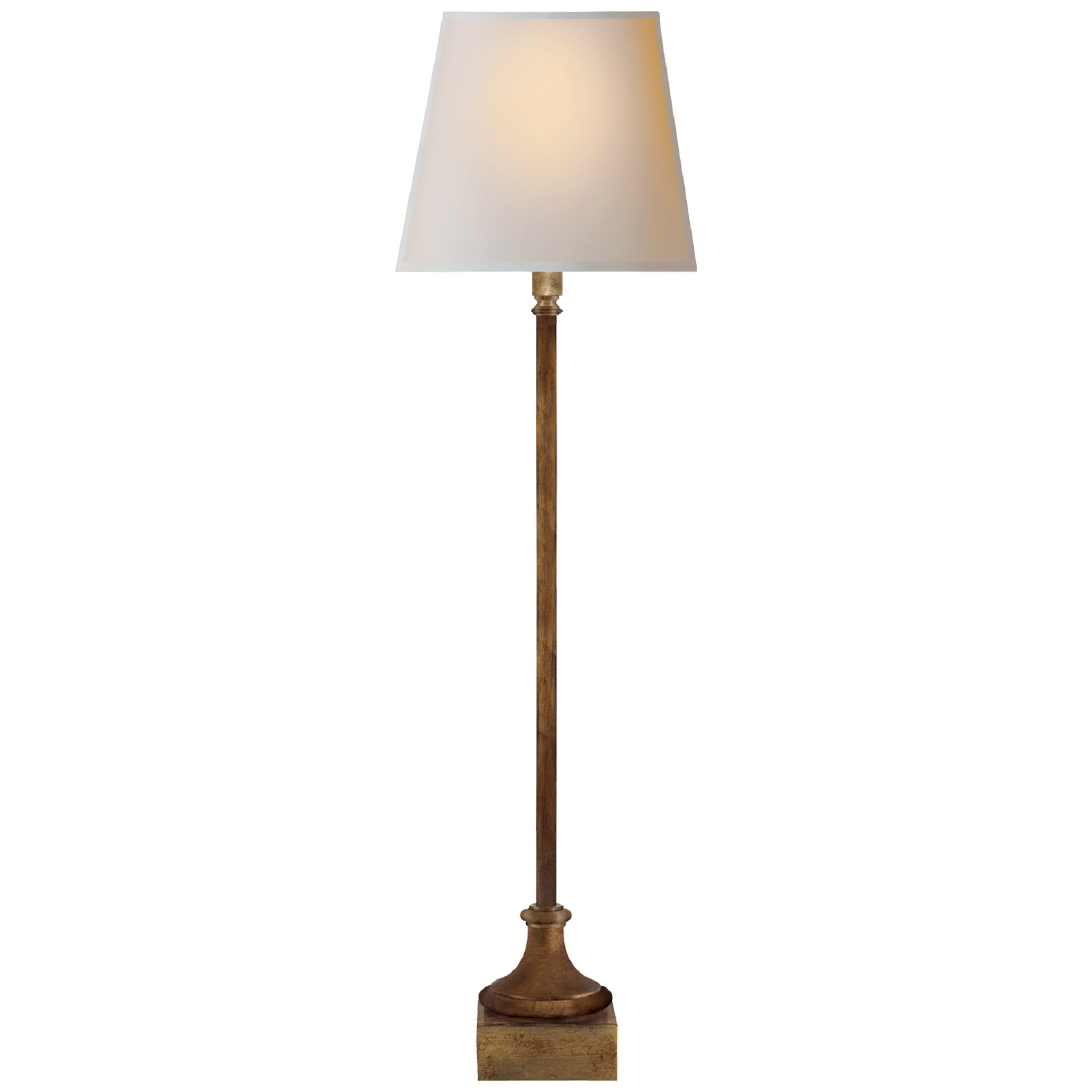 Chapman & Myers Cawdor Buffet Lamp in Gilded Iron with Natural Paper Shade