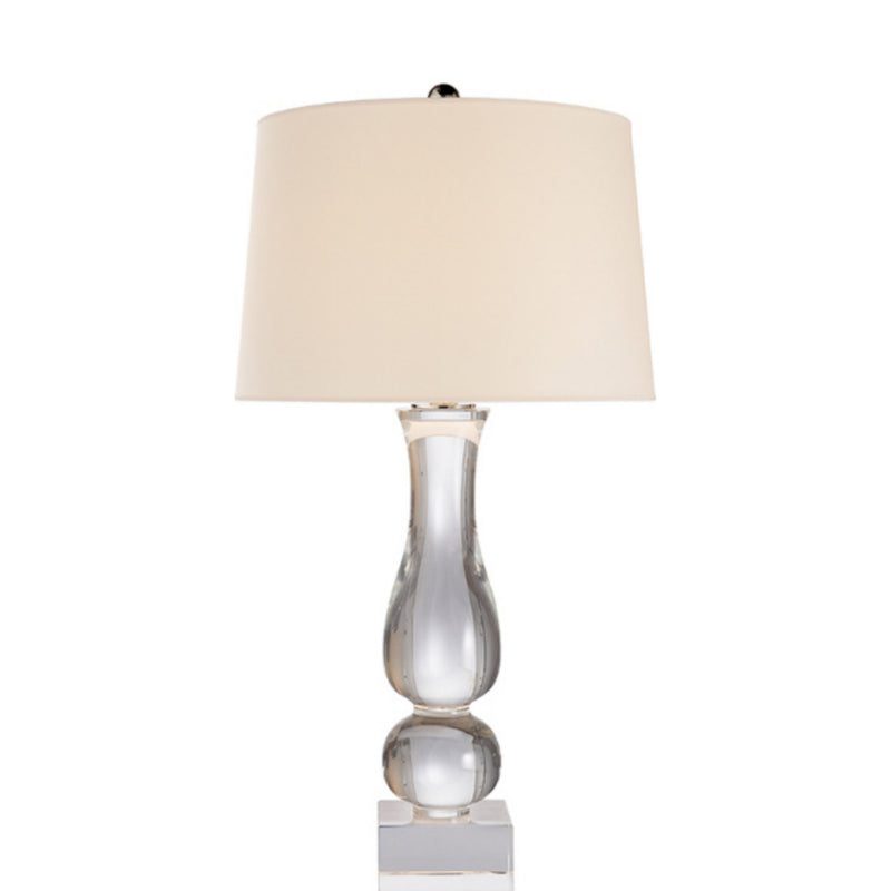 Chapman & Myers Contemporary Balustrade Table Lamp in Crystal with Natural Paper Shade