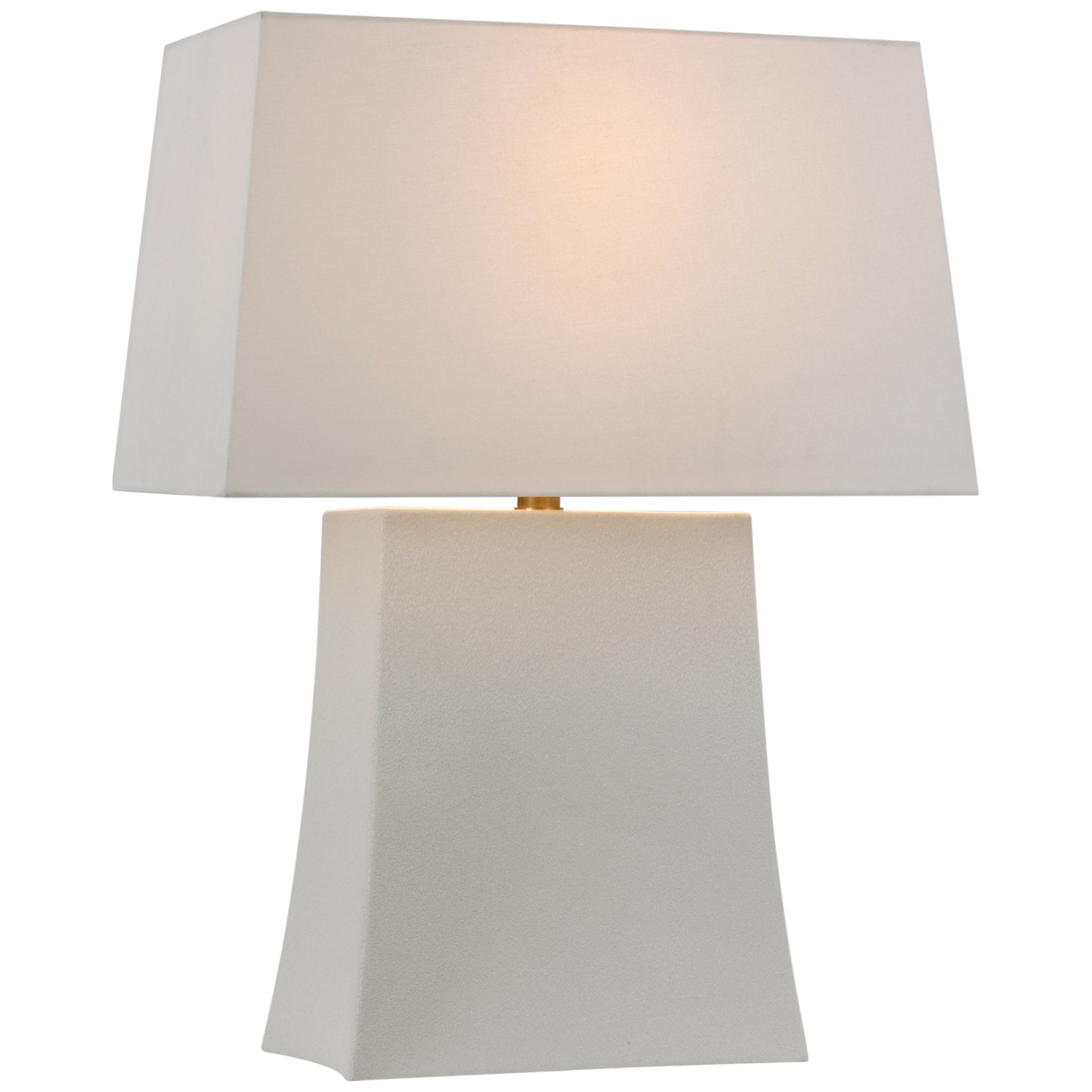 Chapman & Myers Lucera Medium Table Lamp in Porous White with Linen Shade